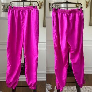 Vintage 90s 1994 Magenta Fuchsia Link Windbreaker Track Pants M